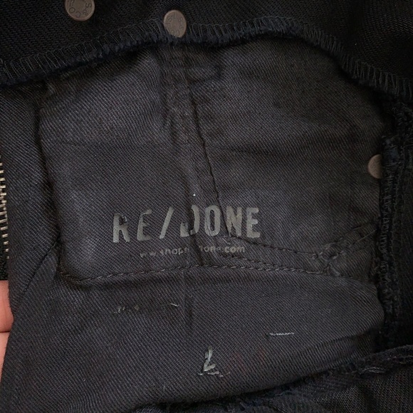 NEW RE/DONE Levi’s Overall Denim Mini Dress (Sz M) Reworked Vintage Black - Picture 16 of 16